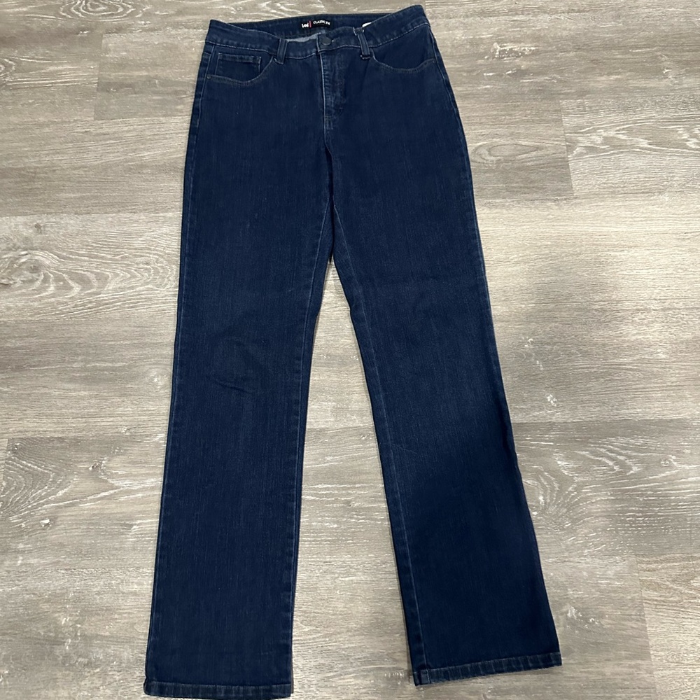 Women’s Lee Classic Fit Navy Blue Denim Jeans with Embroidered Pockets, Size 10. - Picture 14 of 14